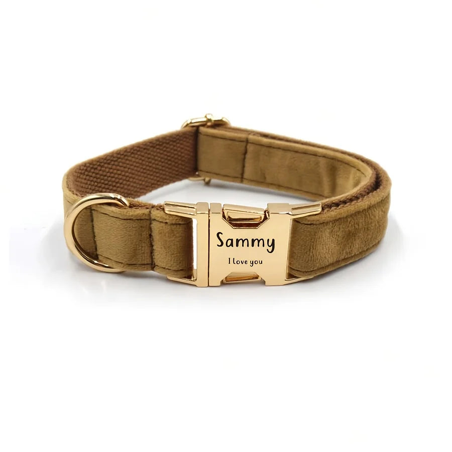 Personalised Velvet Dog Collar