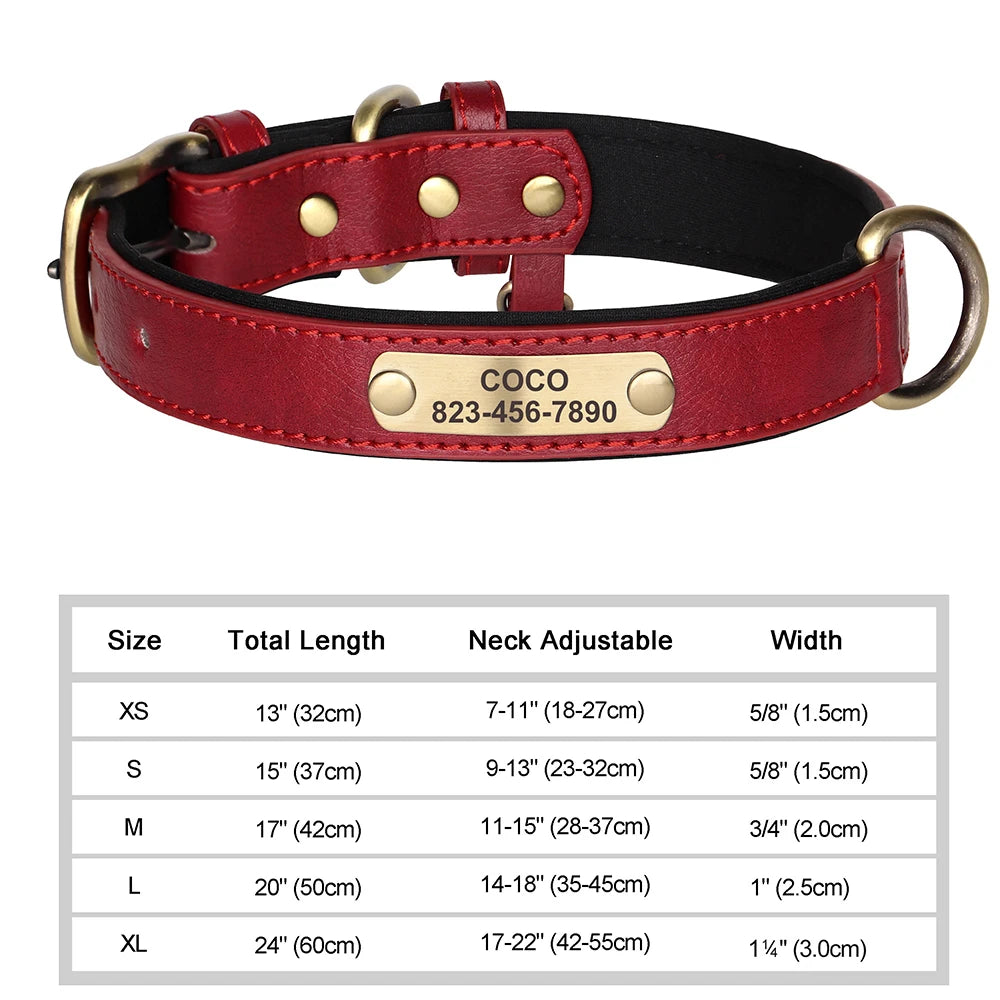 Personalised Leather Dog Collar
