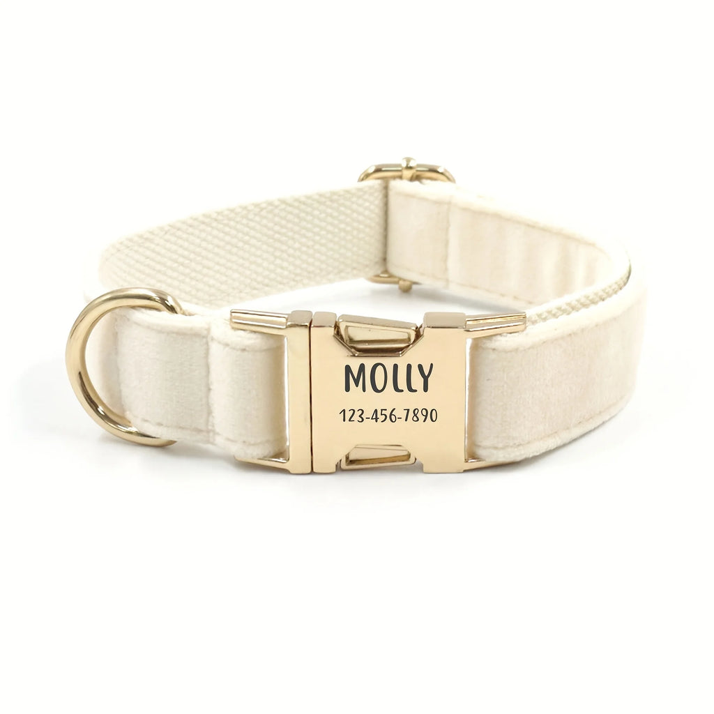Personalised Velvet Dog Collar