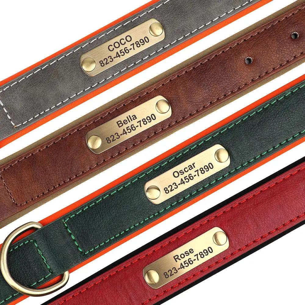Personalised Leather Dog Collar