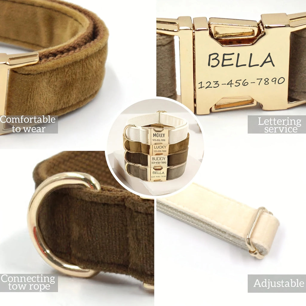 Personalised Velvet Dog Collar