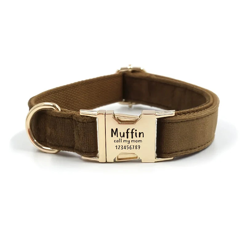 Personalised Velvet Dog Collar