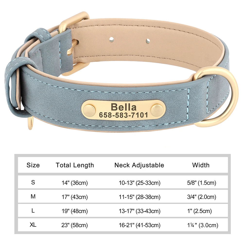 Personalised Leather Dog Collar